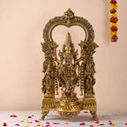 Brass Frame Tirupati Balaji/Venkateshwar Idol (23 Inch) Vedansh Craft