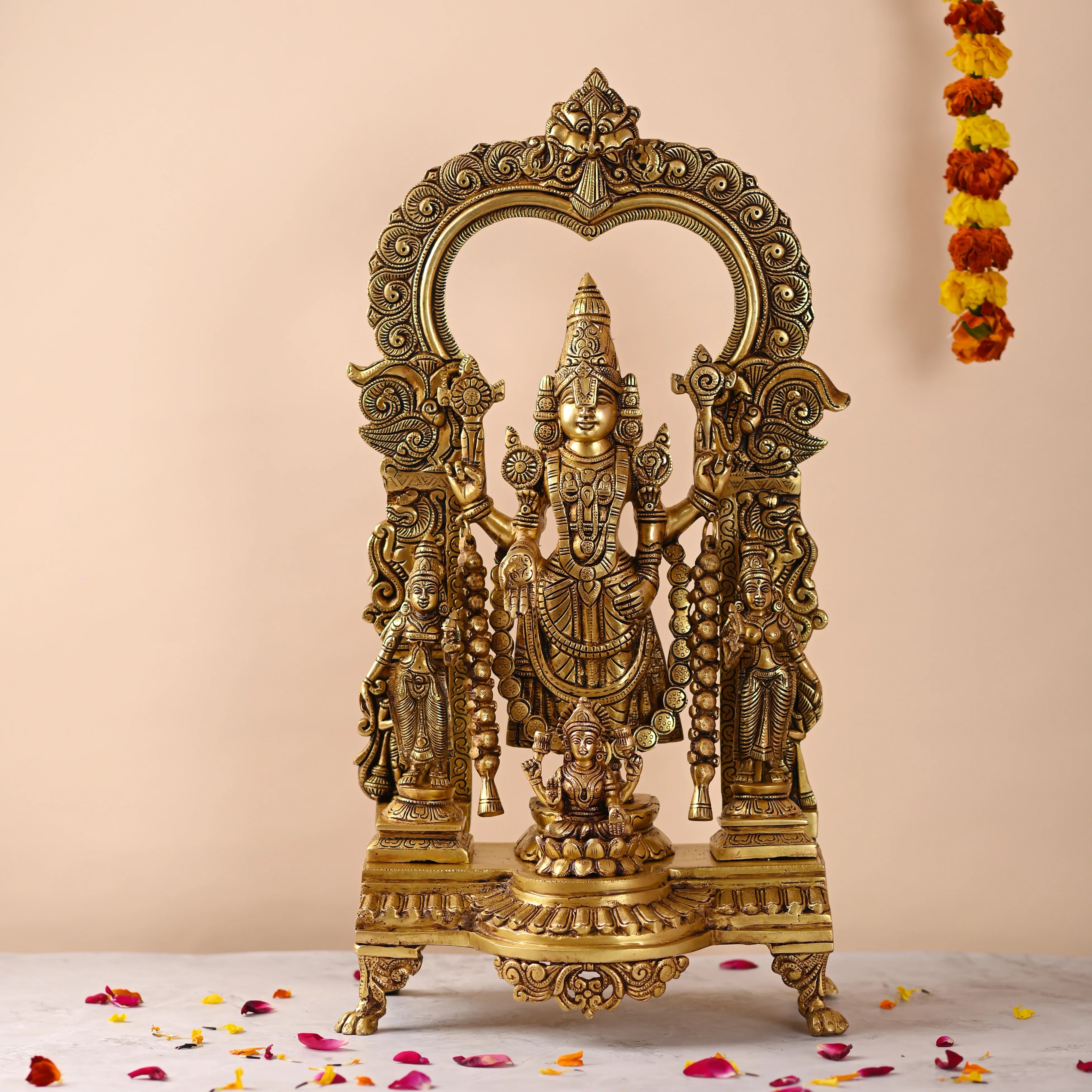 Brass Frame Tirupati Balaji/Venkateshwar Idol (23 Inch) Vedansh Craft