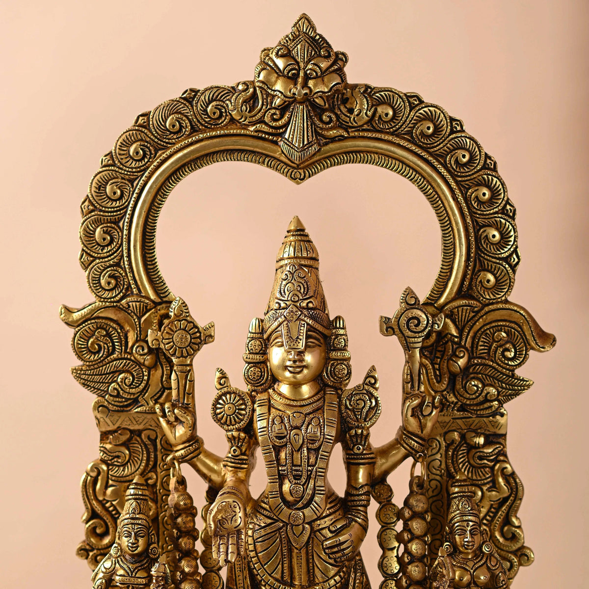 Brass Frame Tirupati Balaji/Venkateshwar Idol (23 Inch) Vedansh Craft