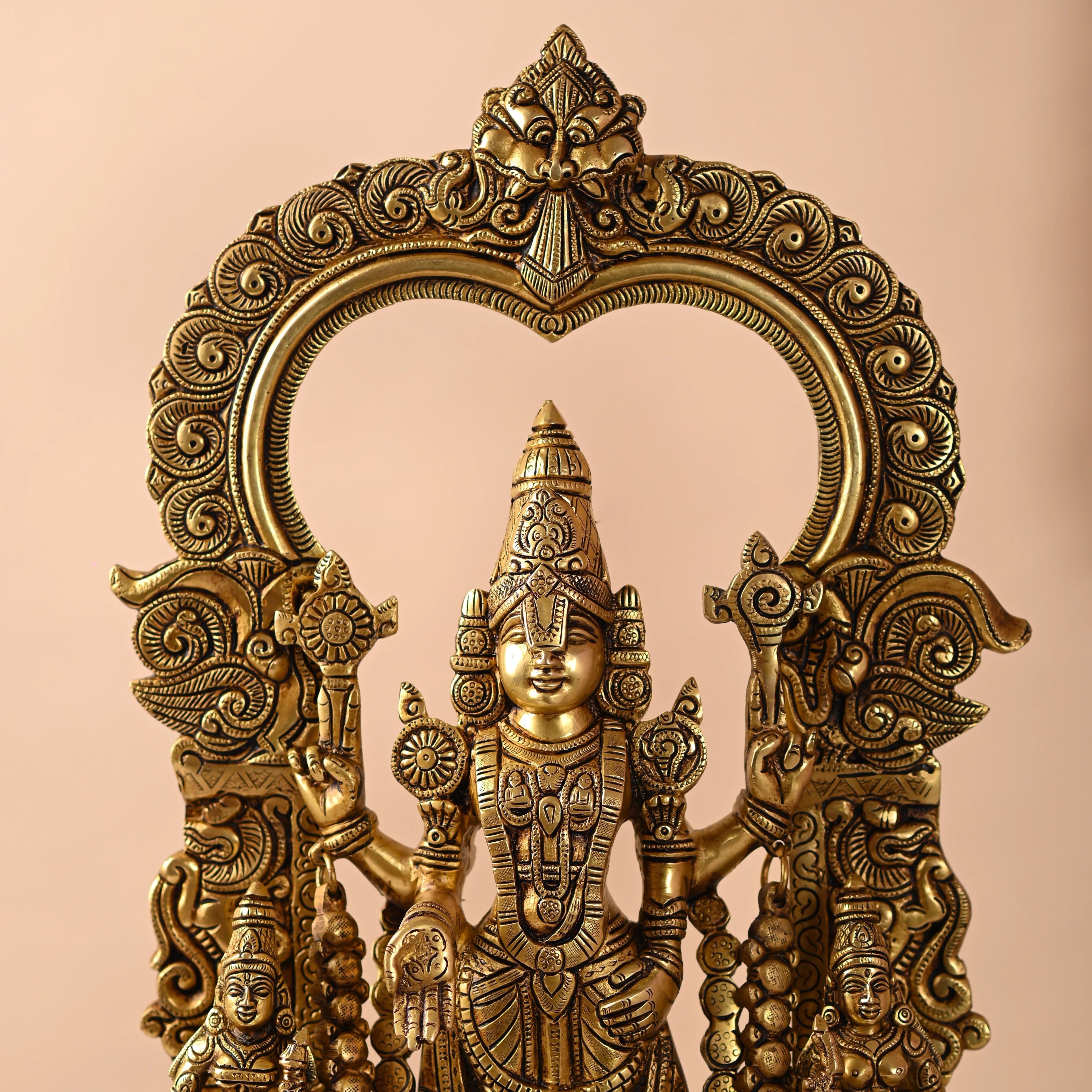 Brass Frame Tirupati Balaji/Venkateshwar Idol (23 Inch) Vedansh Craft