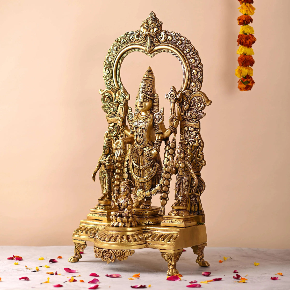 Brass Frame Tirupati Balaji/Venkateshwar Idol (23 Inch) Vedansh Craft