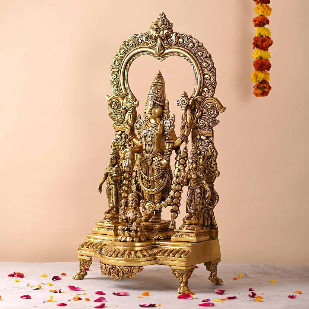 Brass Frame Tirupati Balaji/Venkateshwar Idol (23 Inch) Vedansh Craft