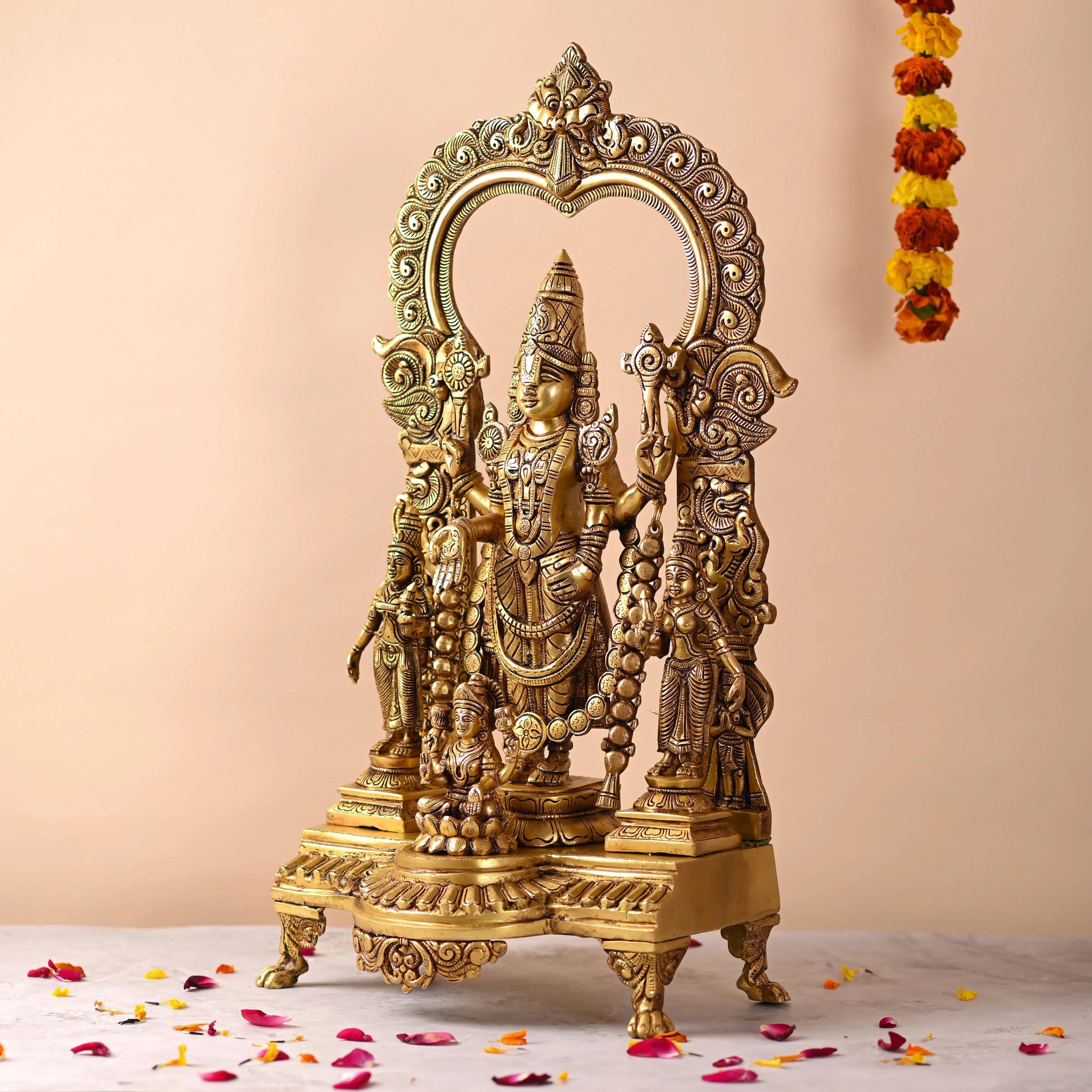 Brass Frame Tirupati Balaji/Venkateshwar Idol (23 Inch) Vedansh Craft