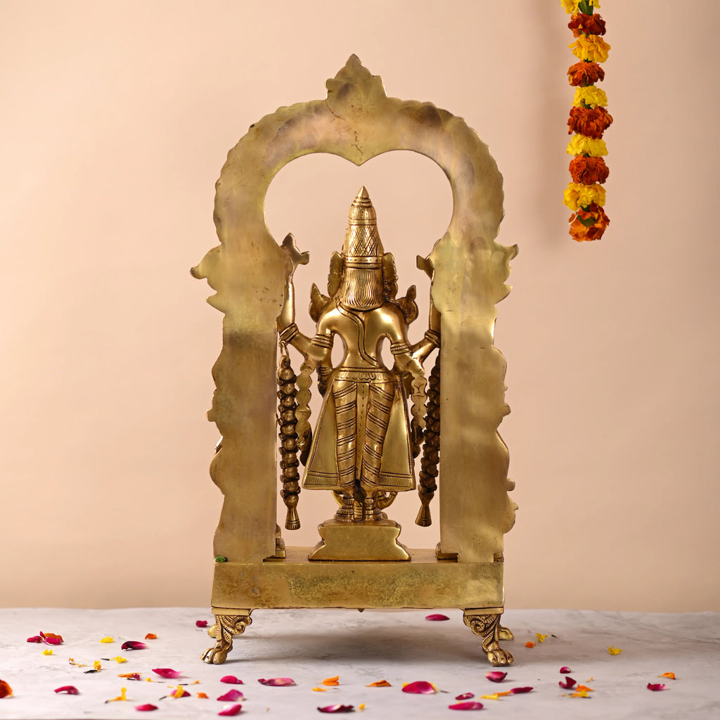 Brass Frame Tirupati Balaji/Venkateshwar Idol (23 Inch) Vedansh Craft