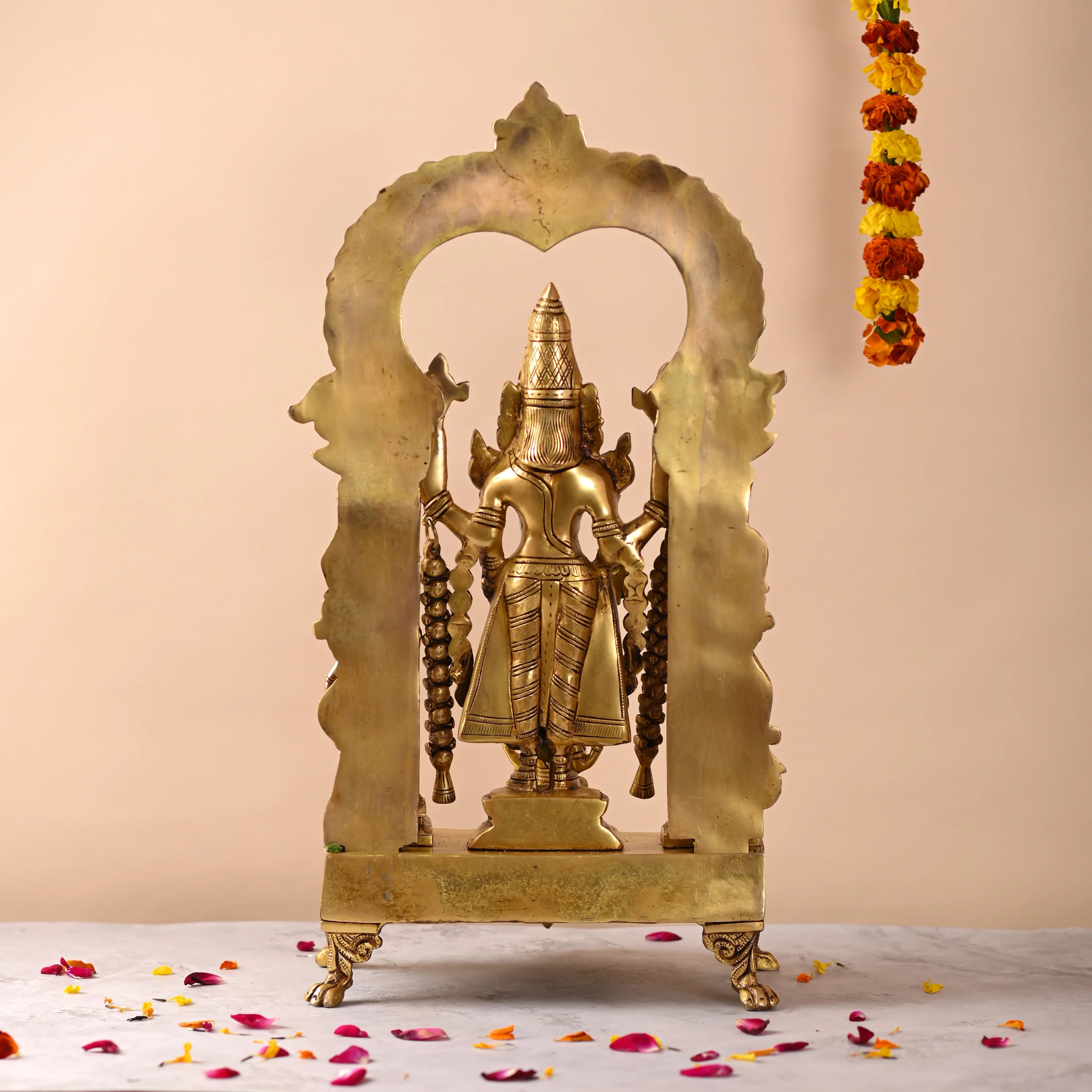 Brass Frame Tirupati Balaji/Venkateshwar Idol (23 Inch) Vedansh Craft