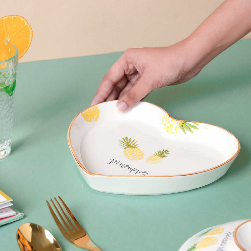 Pineapple Heart Supper Set For 4 Nestasia