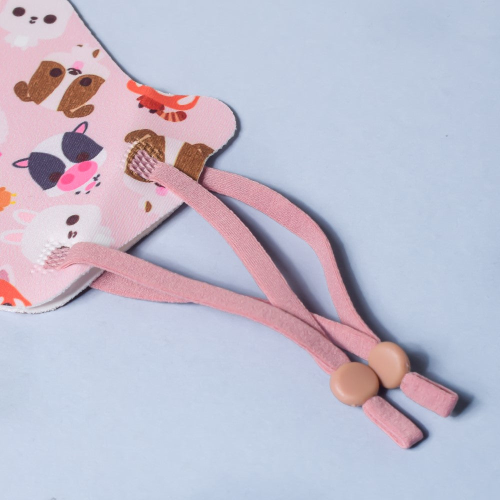Zootopia Animal Printed Face Mask Pink Set Of 2 Nestasia