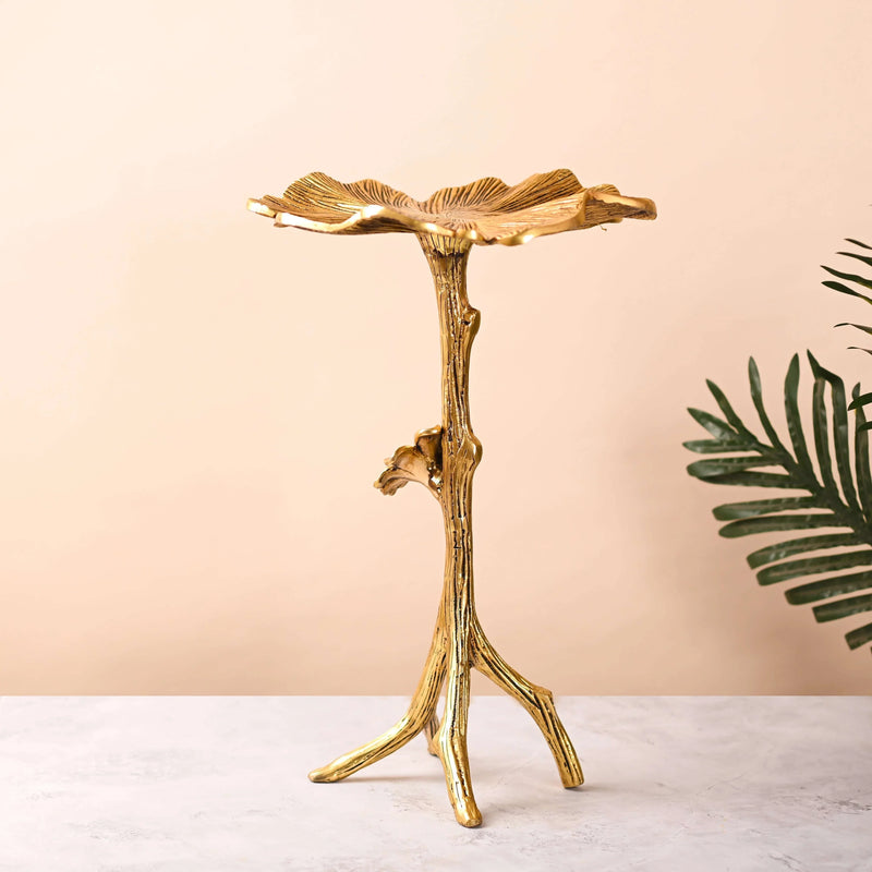 Brass Tree Design Decorative Table (16.5 Inch) Vedansh Craft