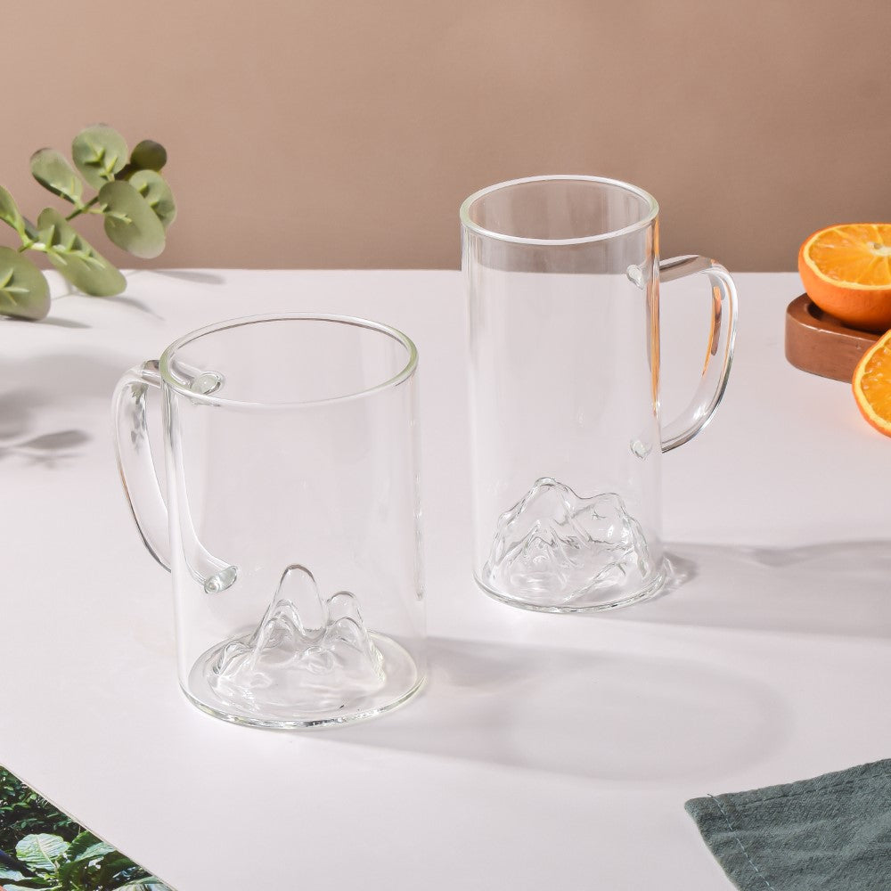 Sleek Glass Iceberg Mug Large 300ml Nestasia