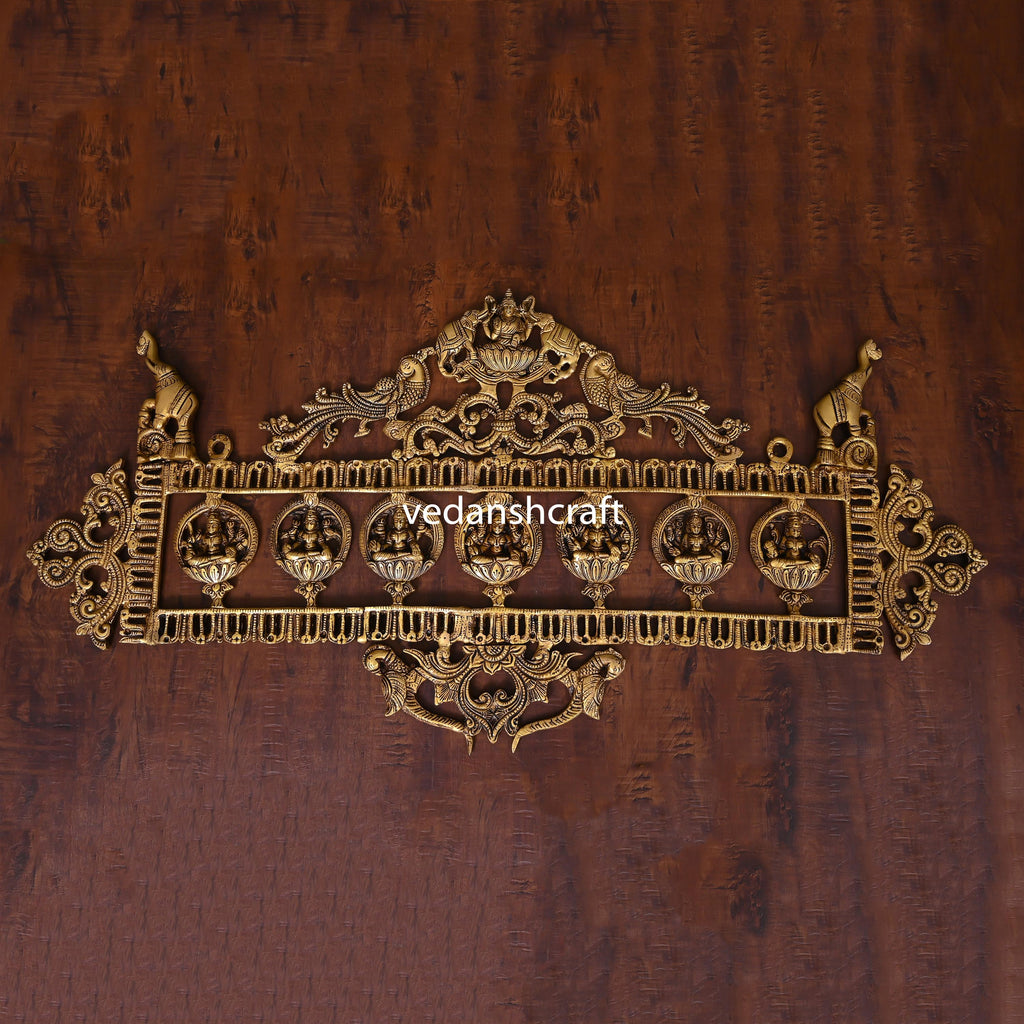 Brass Ashtalakshmi Wall Hanging (14.5 Inch) Vedansh Craft