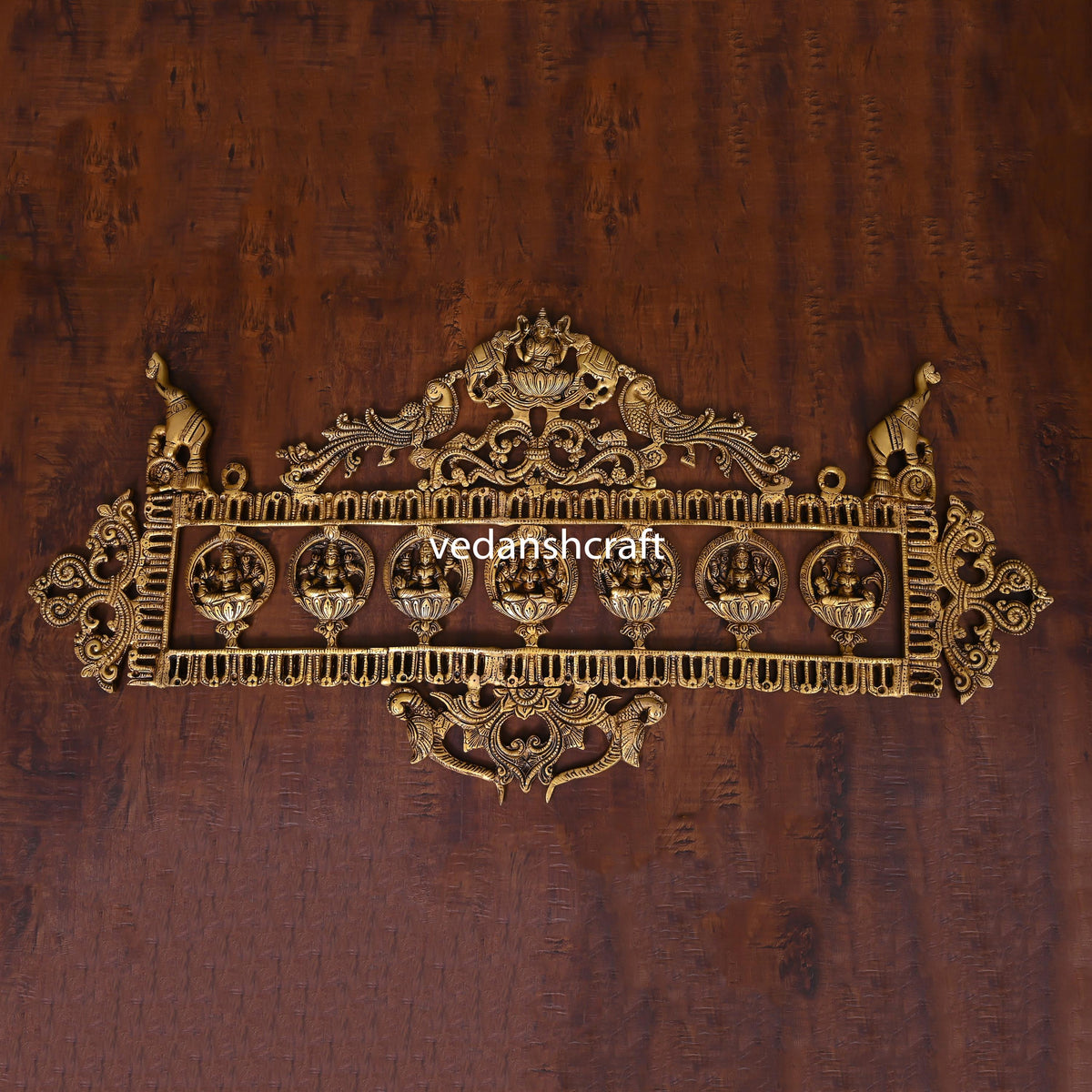 Brass Ashtalakshmi Wall Hanging (14.5 Inch) Vedansh Craft
