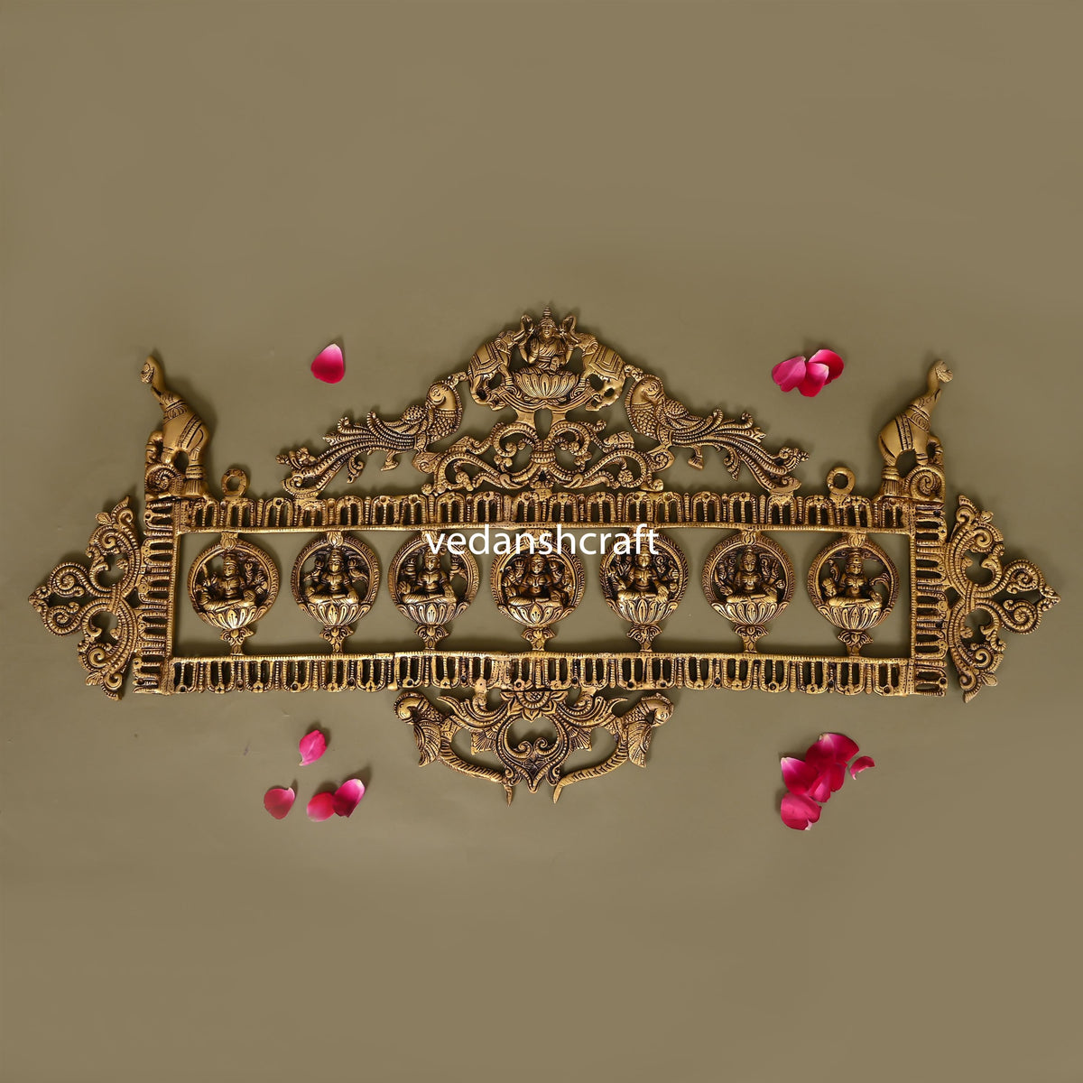 Brass Ashtalakshmi Wall Hanging (14.5 Inch) Vedansh Craft