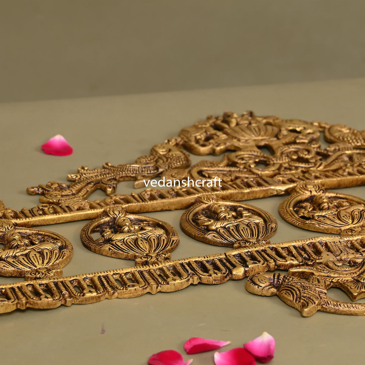 Brass Ashtalakshmi Wall Hanging (14.5 Inch) Vedansh Craft