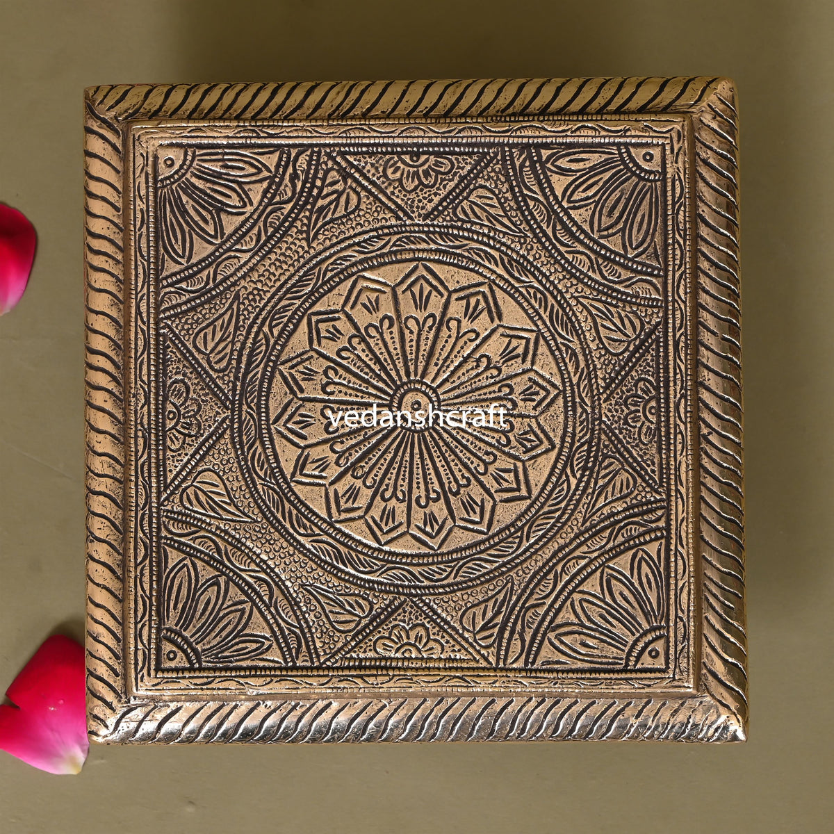 Brass Pooja Chowki (6 Inch) Vedansh Craft