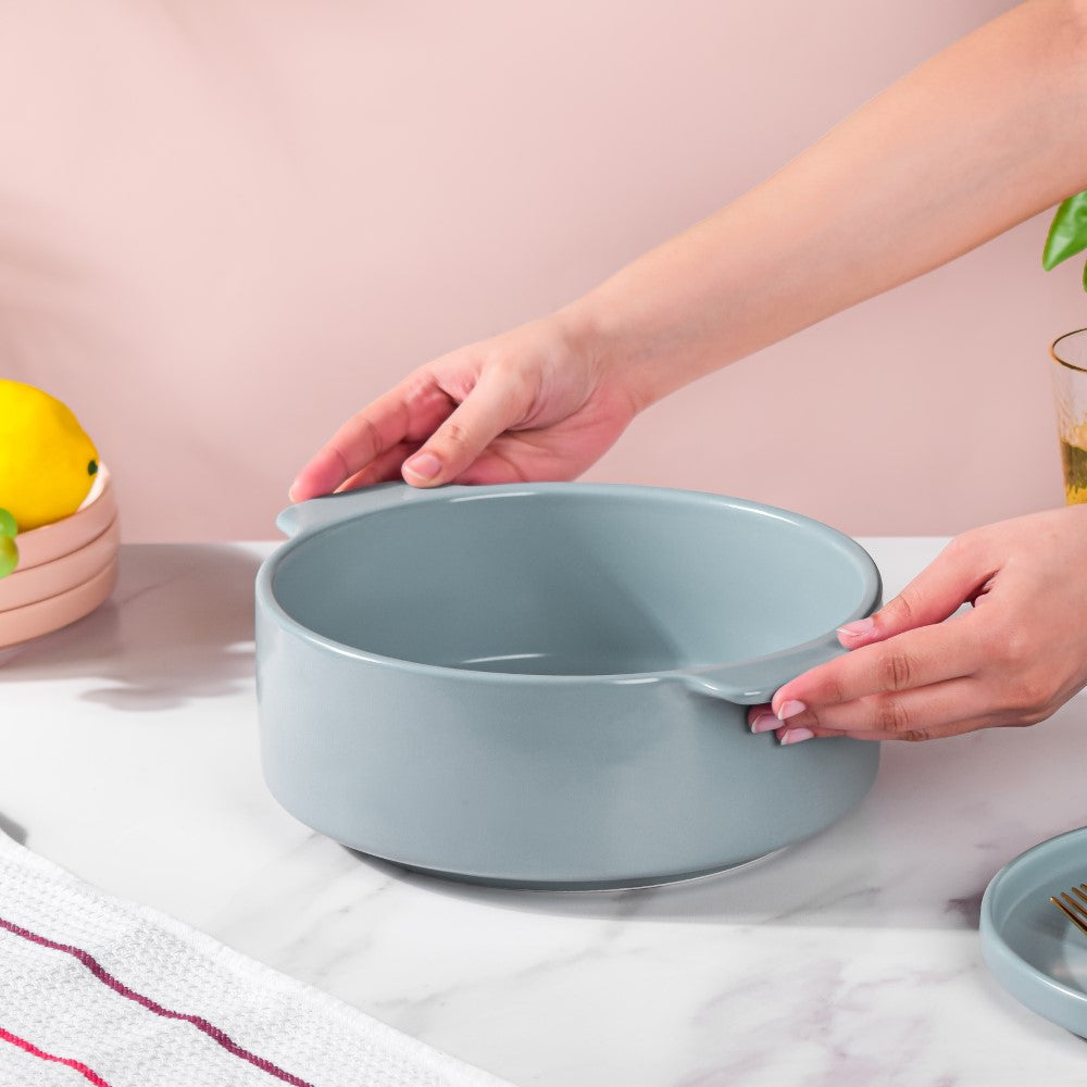 Ceramic Casserole Pots Blue 2 L Nestasia