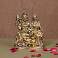 Brass Sitting Shiva Family Statue (6") Vedansh Craft