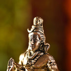Brass Sitting Shiv Lightweight Idol – Handcrafted Traditional Brassware (3 Inch) Vedansh Craft