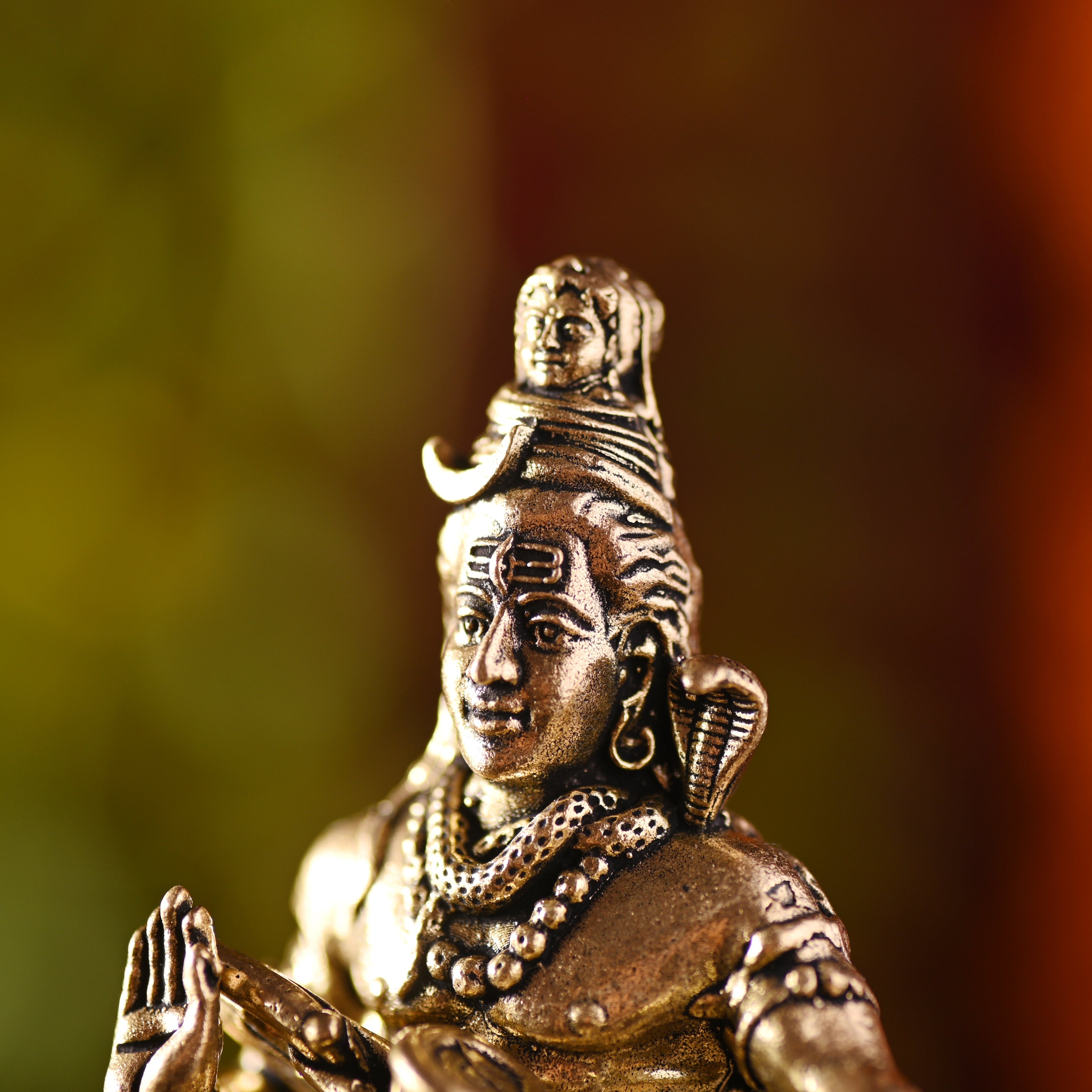 Brass Sitting Shiv Lightweight Idol – Handcrafted Traditional Brassware (3 Inch) Vedansh Craft
