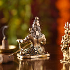 Brass Sitting Shiv Lightweight Idol – Handcrafted Traditional Brassware (3 Inch) Vedansh Craft