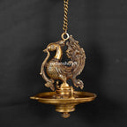 Brass Superfine Peacock Hanging Diya (26 Inch) Vedansh Craft