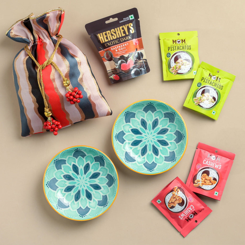 Snack Up Mandala Dish Gift Hamper Set Of 7 Nestasia