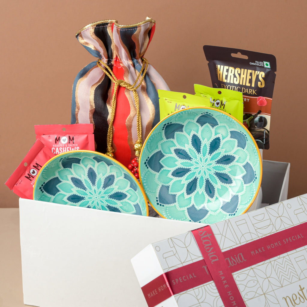 Snack Up Mandala Dish Gift Hamper Set Of 7 Nestasia