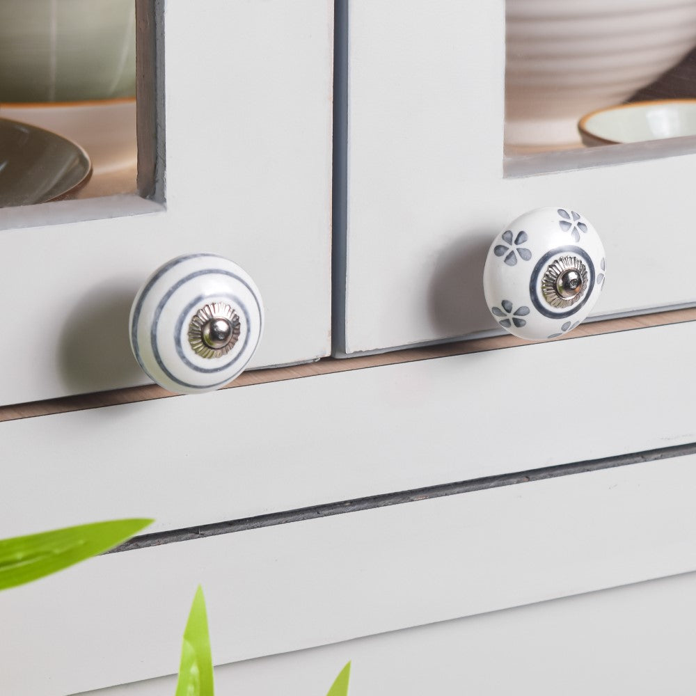 Ceramic Floral Hand Painted Door Knobs Set Of 8 Nestasia