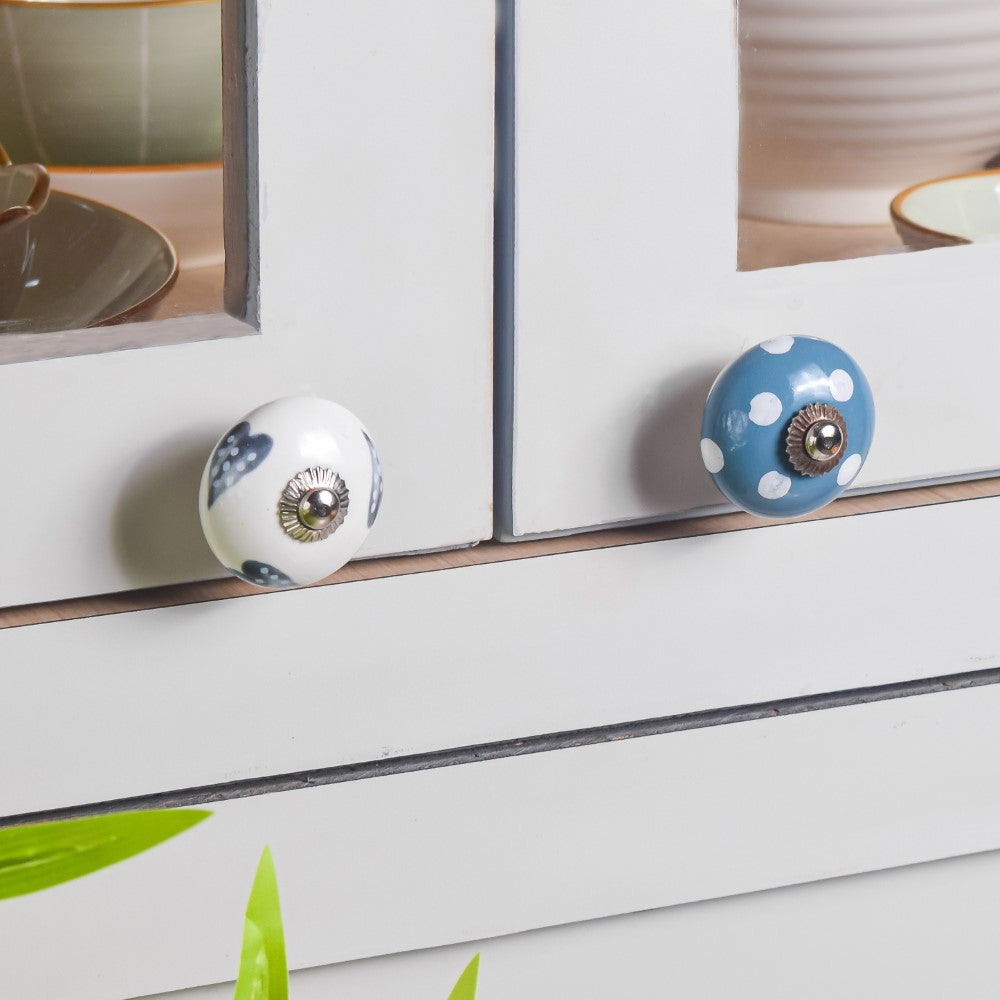Ceramic Floral Hand Painted Door Knobs Set Of 8 Nestasia