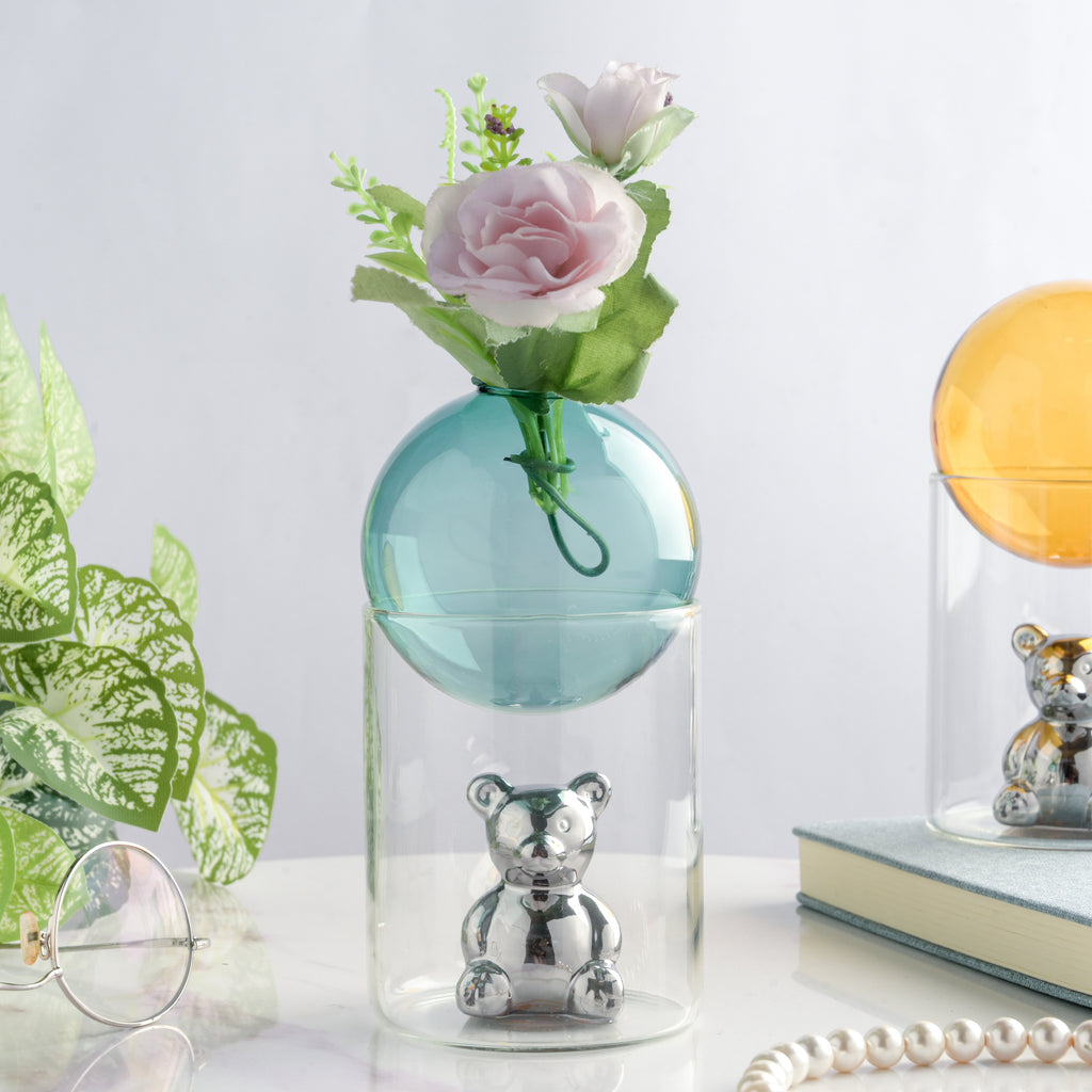 Bear In The Jar Glass Planter Green Nestasia
