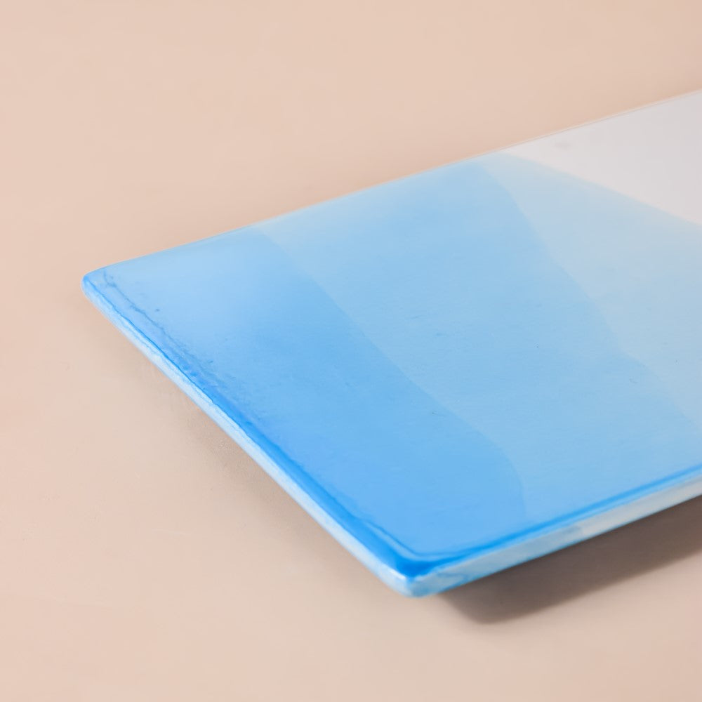Ombre Ceramic Platter Blue Small 8 Inch Nestasia
