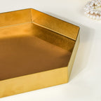 Hexa Decoration Tray Golden Small Nestasia
