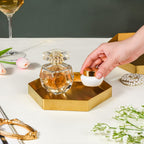 Hexa Decoration Tray Golden Small Nestasia