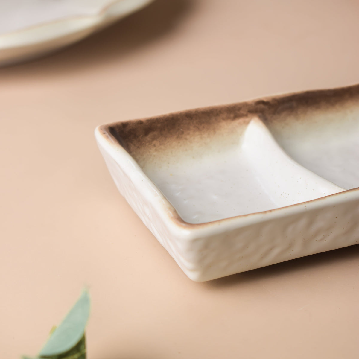 Cavern Clay 3 Section Ceramic Dip Plate Nestasia