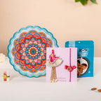 Rakhi With Platter Celebrations Hamper Set Of 4 Nestasia