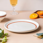 Ivory Ceramic Snack Plate 8 Inch Nestasia