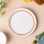 Ivory Ceramic Snack Plate 8 Inch Nestasia