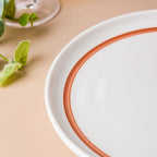 Ivory Ceramic Snack Plate 8 Inch Nestasia