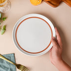 Ivory Ceramic Snack Plate 8 Inch Nestasia