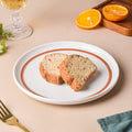 Ivory Ceramic Snack Plate 8 Inch Nestasia