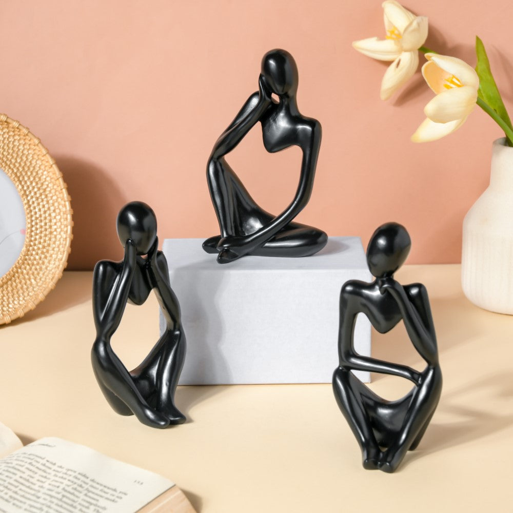 Black Sitting Showpiece Nestasia