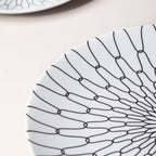 Trellis Gloss Ceramic Dinner Plate White 10 Inch Nestasia