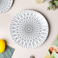 Trellis Gloss Ceramic Dinner Plate White 10 Inch Nestasia