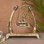 Brass Laddu Gopal On Swing/Jhula (10") Vedansh Craft