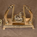 Brass Laddu Gopal On Swing/Jhula (10") Vedansh Craft