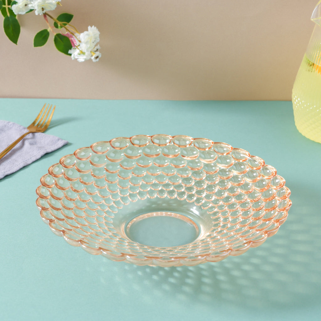 Amber Glass Decorative Fruit Bowl Nestasia