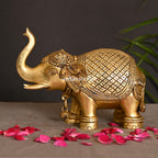 Brass Royal Elephant Statue (6 Inch) Vedansh Craft