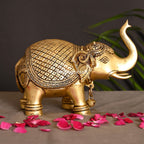 Brass Royal Elephant Statue (6 Inch) Vedansh Craft