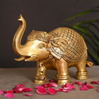 Brass Royal Elephant Statue (6 Inch) Vedansh Craft