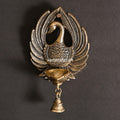 Brass Peacock Wall Hanging Diya With Bell (8 Inch) Vedansh Craft