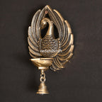 Brass Peacock Wall Hanging Diya With Bell (8 Inch) Vedansh Craft